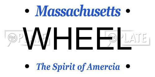 WHEEL Massachusetts License Plate