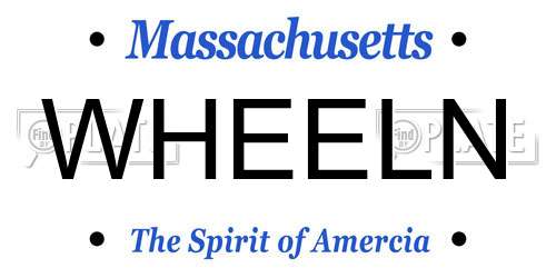WHEELN Massachusetts License Plate