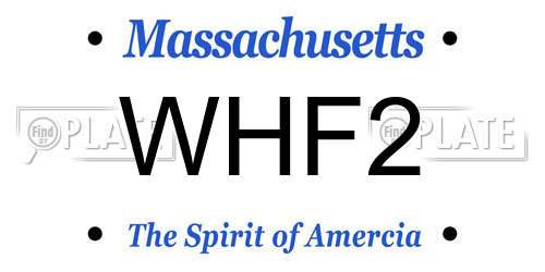 WHF2 Massachusetts License Plate