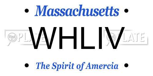 WHLIV Massachusetts License Plate