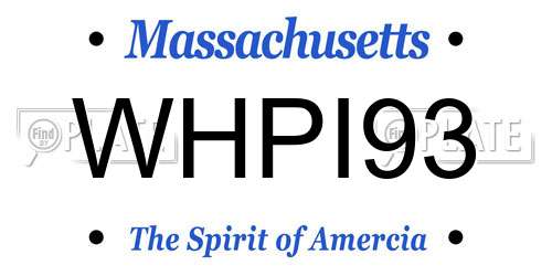 WHPI93 Massachusetts License Plate