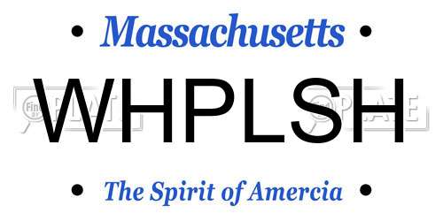 WHPLSH Massachusetts License Plate