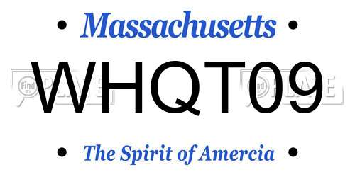 WHQT09 Massachusetts License Plate