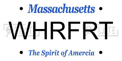 WHRFRT Massachusetts License Plate