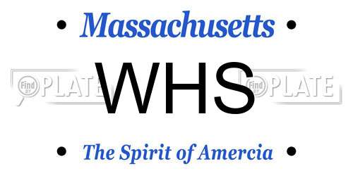WHS Massachusetts License Plate
