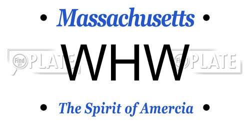 WHW Massachusetts License Plate