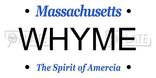 WHYME Massachusetts License Plate