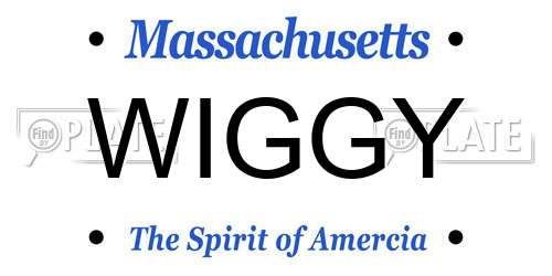 WIGGY Massachusetts License Plate