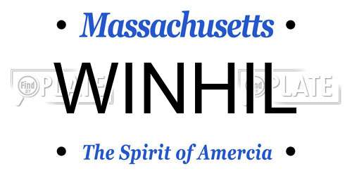 WINHIL Massachusetts License Plate