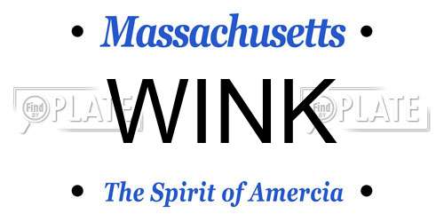 WINK Massachusetts License Plate