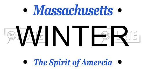 WINTER Massachusetts License Plate