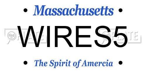 WIRES5 Massachusetts License Plate