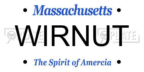 WIRNUT Massachusetts License Plate