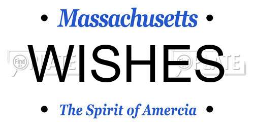 WISHES Massachusetts License Plate