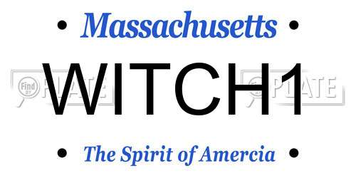WITCH1 Massachusetts License Plate