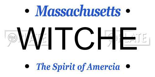 WITCHE Massachusetts License Plate