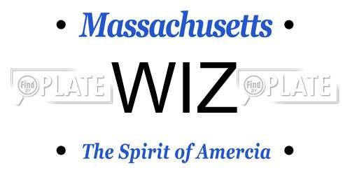 WIZ Massachusetts License Plate