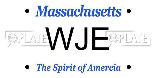WJE Massachusetts License Plate