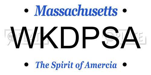 WKDPSA Massachusetts License Plate