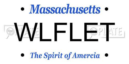 WLFLET Massachusetts License Plate