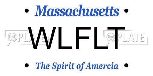 WLFLT Massachusetts License Plate