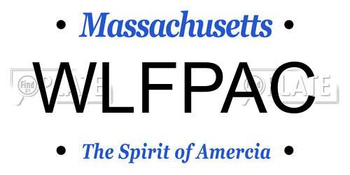 WLFPAC Massachusetts License Plate
