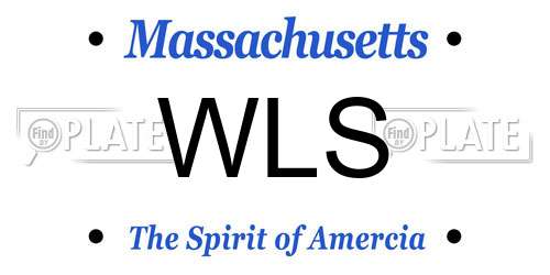 WLS Massachusetts License Plate