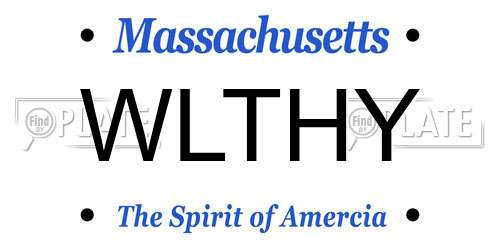 WLTHY Massachusetts License Plate