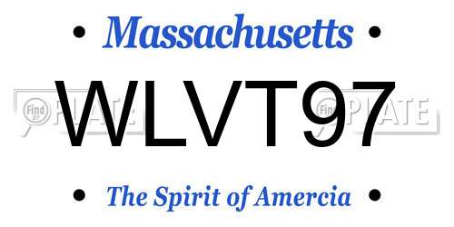 WLVT97 Massachusetts License Plate