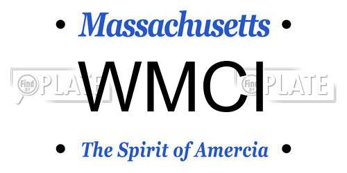 WMCI Massachusetts License Plate