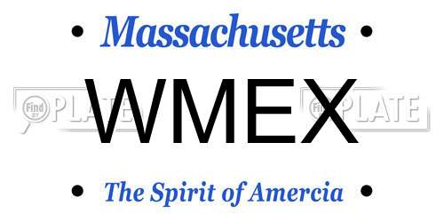 WMEX Massachusetts License Plate