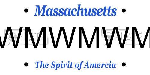 WMWMWM Massachusetts License Plate