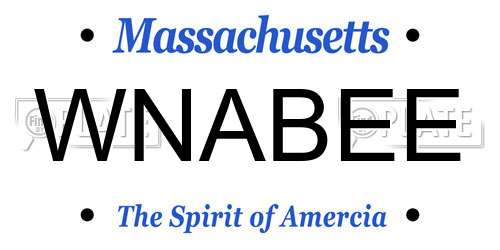 WNABEE Massachusetts License Plate