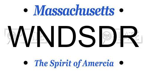 WNDSDR Massachusetts License Plate