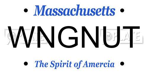 WNGNUT Massachusetts License Plate
