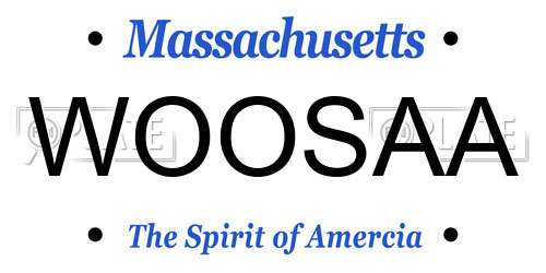 WOOSAA Massachusetts License Plate