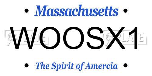 WOOSX1 Massachusetts License Plate