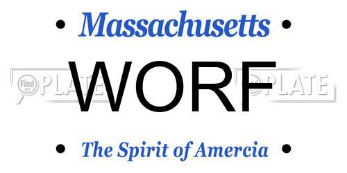 WORF Massachusetts License Plate