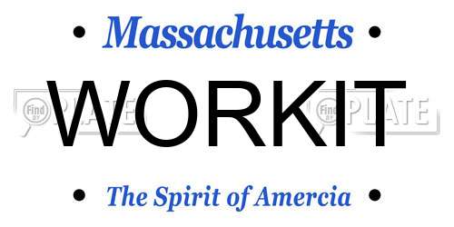 WORKIT Massachusetts License Plate