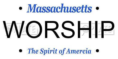 WORSHIP Massachusetts License Plate