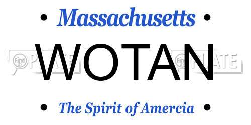 WOTAN Massachusetts License Plate