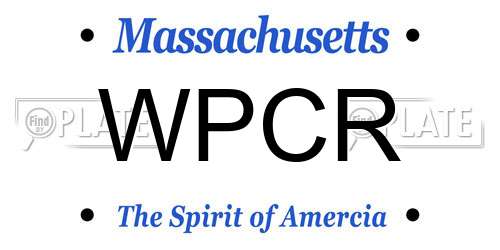 WPCR Massachusetts License Plate