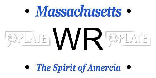 WR Massachusetts License Plate