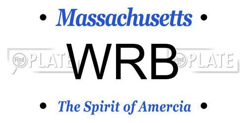 WRB Massachusetts License Plate