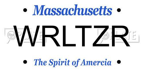 WRLTZR Massachusetts License Plate