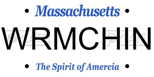 WRMCHIN Massachusetts License Plate