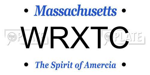 WRXTC Massachusetts License Plate