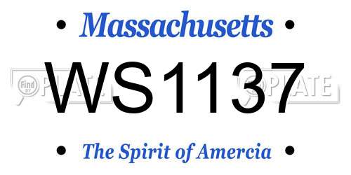 WS1137 Massachusetts License Plate