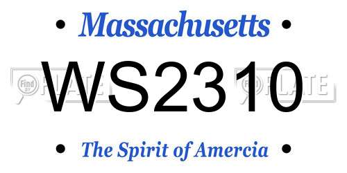 WS2310 Massachusetts License Plate