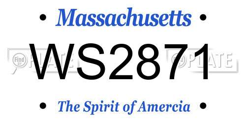 WS2871 Massachusetts License Plate